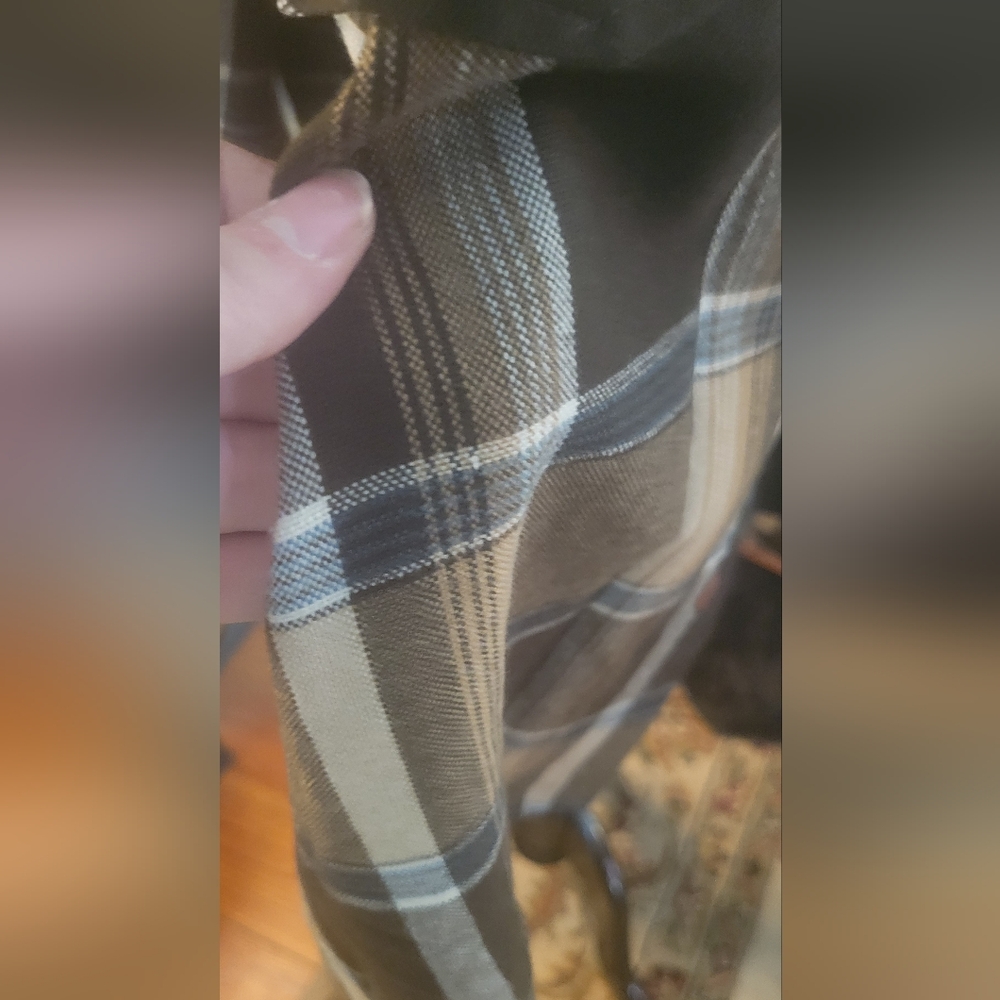 Plaid Button-Up Shacket - Picture 2 of 9